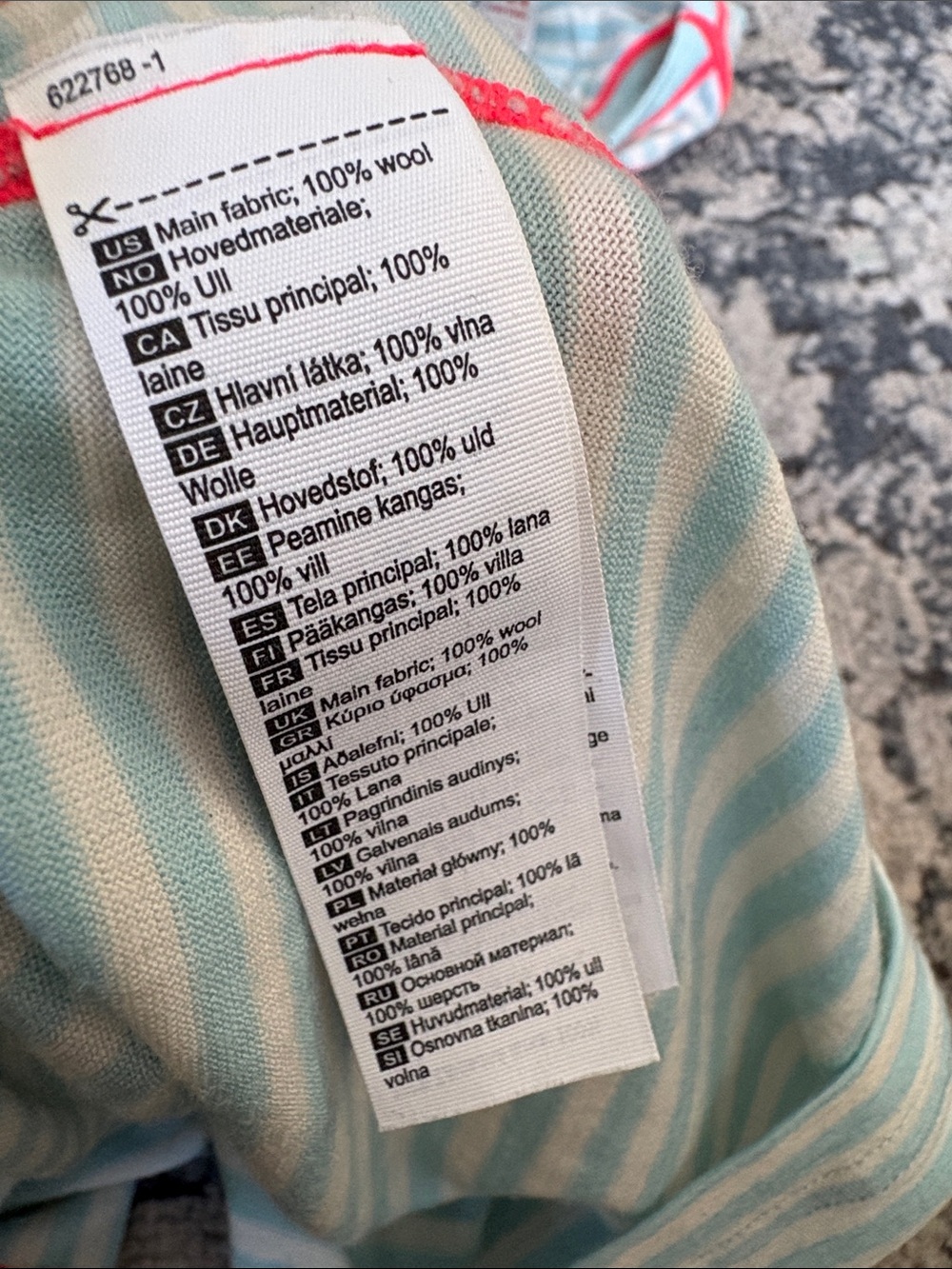 Kari TRAA 100% wool striped tank top - Picture 5 of 7